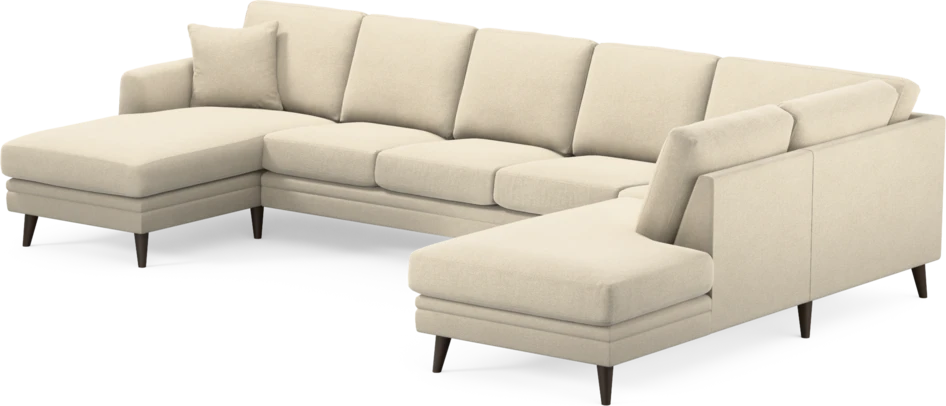 Eden - 3-sits soffa med schäslong vänster och divan höger - Beige