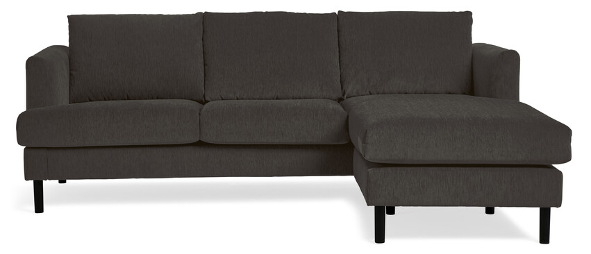 Maison - 3-sits soffa med schäslong höger - Brun