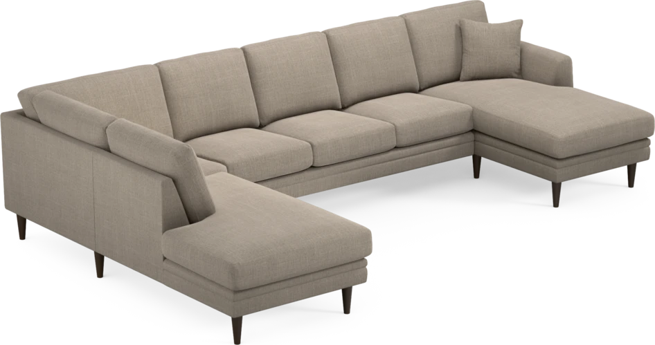 Eden - 3-sits soffa med divan vänster och schäslong höger - Beige