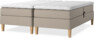 Delux Sense - Ställbar säng, dubbelsäng med bäddmadrass - Beige