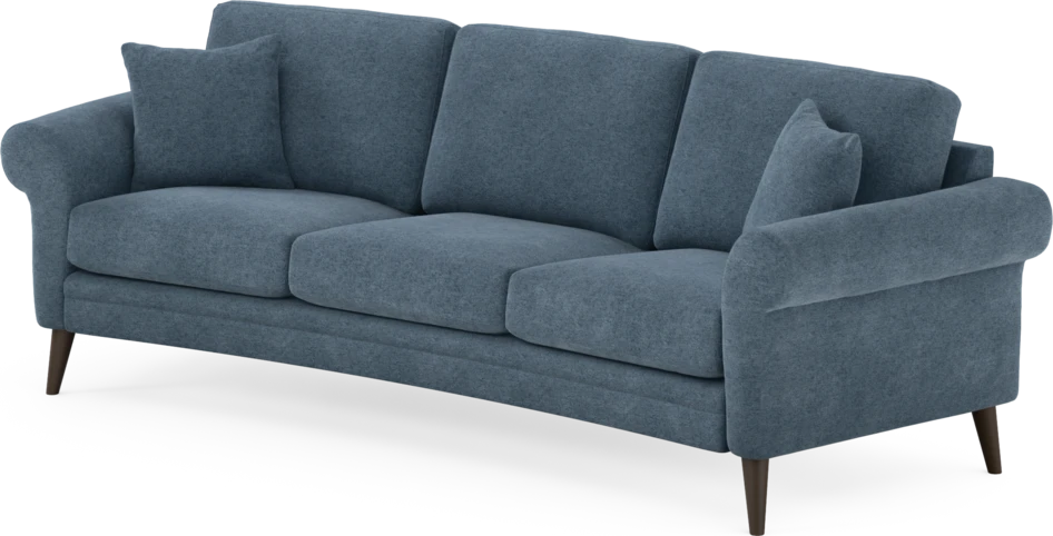 Eden - 3-sits soffa svängd - Blå