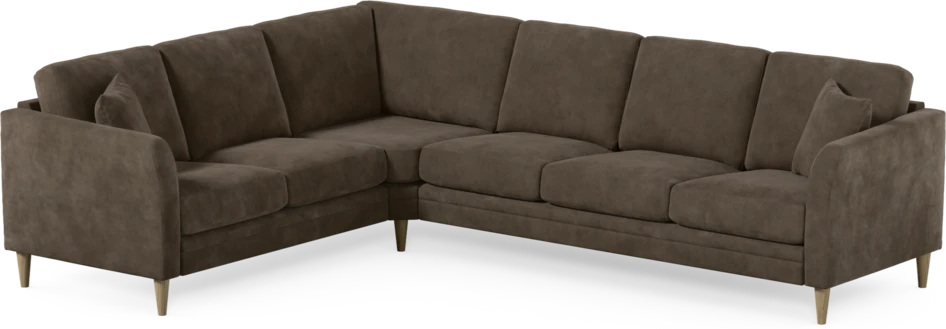 Eden - Hörnsoffa, 2+3-sits - Brun