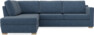 Friday - 2,5-sits soffa med divan vänster - Blå