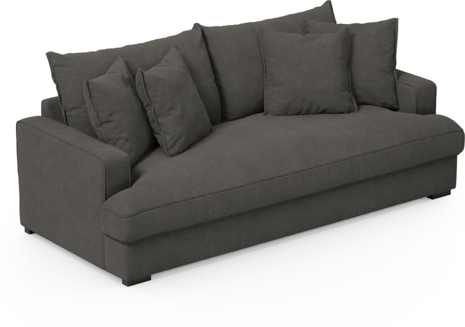 Mila - 3-sits soffa, hel dyna - Brun