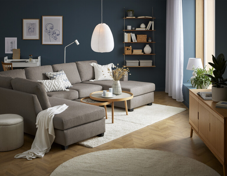 Friday - 3-sits soffa med schäslong vänster och divan höger - inspiration