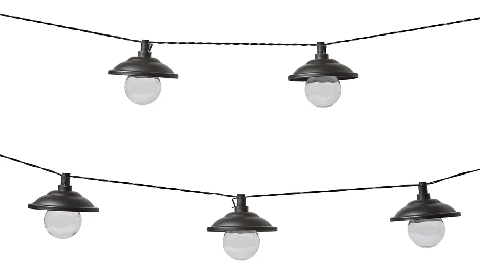 Donia - Uteljusslinga, solcell, L 1,8 m - Svart
