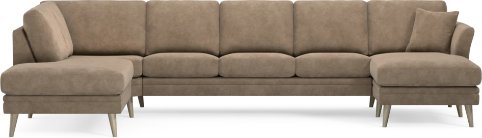 Eden - 3-sits soffa med divan vänster och schäslong höger - Beige