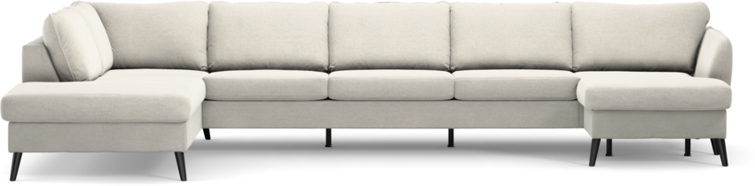 County - 4-sits soffa med divan vänster och schäslong höger - Vit