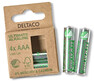 Deltaco Ultimate Alkaline - Batteri, AAA/LR03, 1,5V, 4-pack - Grå