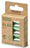 Deltaco Ultimate Alkaline - Batteri, LR6/AA, 1,5V, 4-pack - Grå