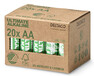Deltaco Ultimate Alkaline - Batteri, LR6/AA, 1,5V 20-pack - Grå