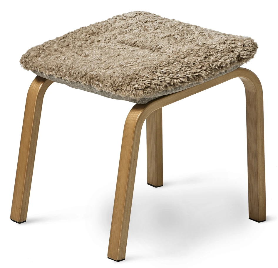 Anne - Fåtölj med fotpall - Brun