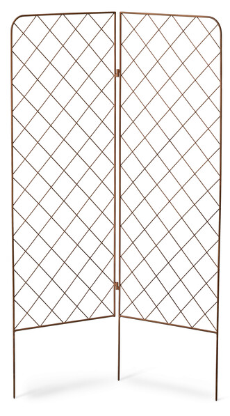 Checker - Blomspaljé, H 110, B 71 cm - Brun