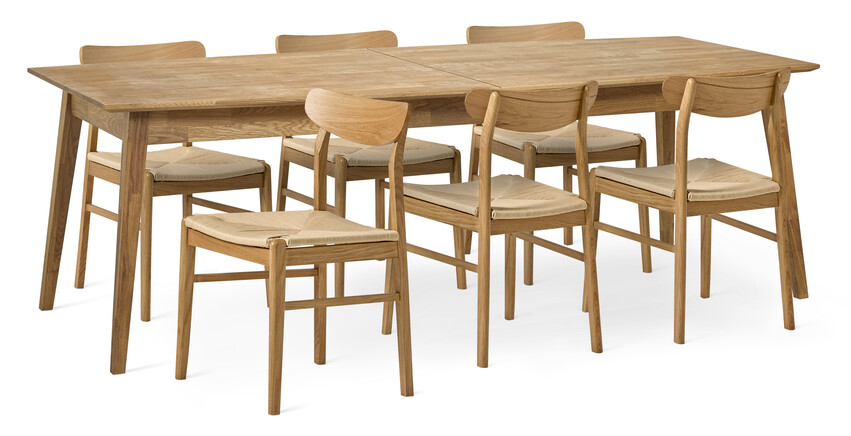 Ekerö - Matgrupp med 6 stolar Ida - Beige