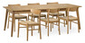 Ekerö - Matgrupp med 6 stolar Ida - Beige