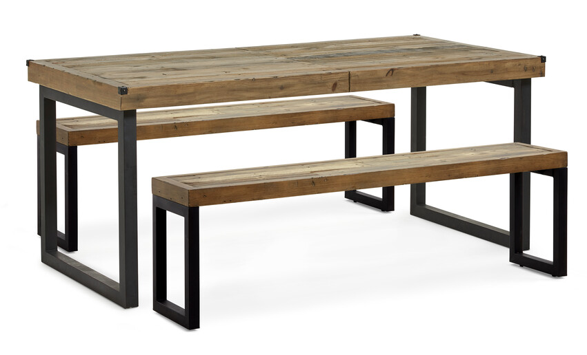 Woodenforge - Matgrupp med 2 bänkar Woodenforge - Brun