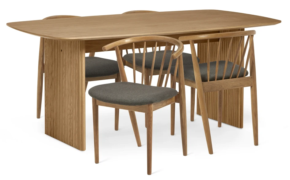 Cord - Matgrupp med 4 stolar Sixten - Beige
