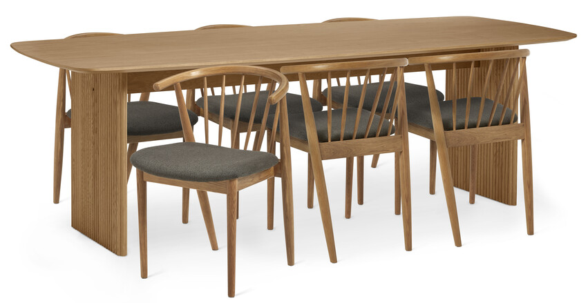 Ines - Matgrupp med 6 stolar Sixten - Beige