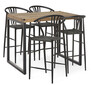 Woodenforge - Matgrupp med 4 barstolar Yngve - Svart