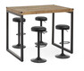Woodenforge - Matgrupp med 4 barpallar Toby - Svart