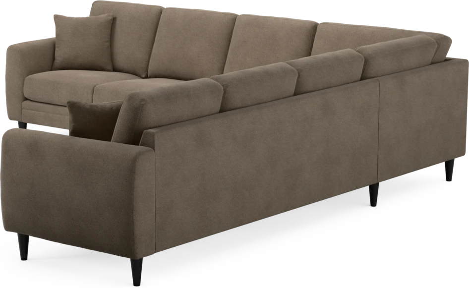 Eden - Hörnsoffa, 3+3-sits - Brun