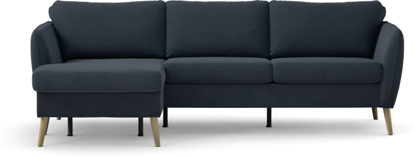 County - 3-sits soffa med flyttbar schäslong - Blå