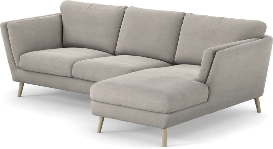 Madison Lux - 2-sits soffa med schäslong höger - Grå