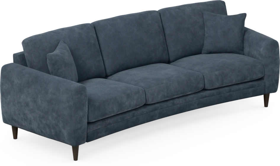 Eden - 3-sits soffa svängd - Blå
