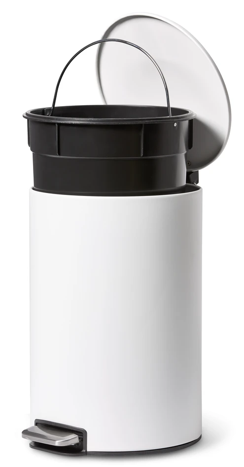 Malte - Pedalhink, H 38 Ø 25, 11 l - Vit