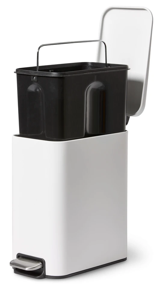 Malte - Pedalhink, 14,2x28x28,6, 5 l - Vit