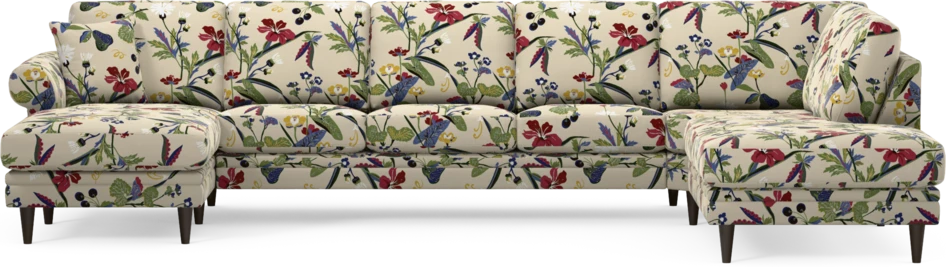 Eden - 3-sits soffa med schäslong vänster och divan höger - Flerfärgad