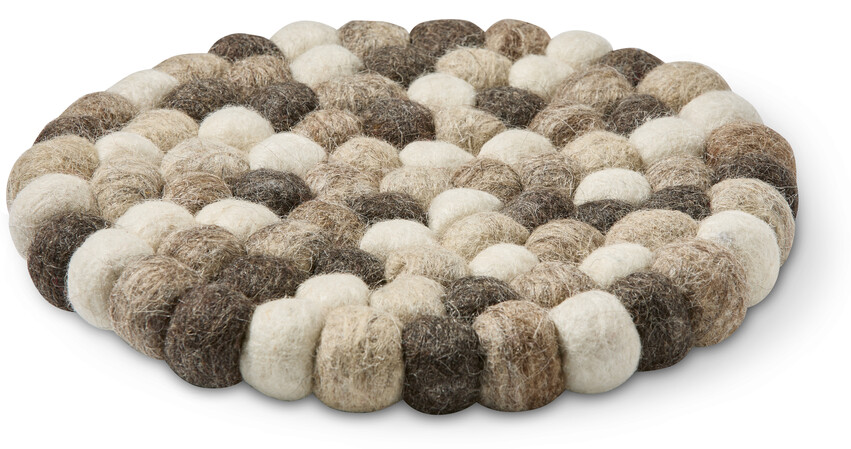 Wooly - Grytunderlägg, Ø21 cm - Beige