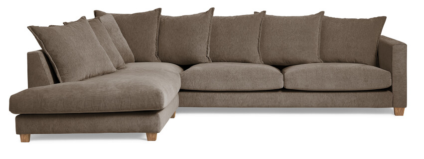 Logan - 2,5-sits soffa med divan vänster - Beige