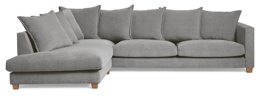 Logan - 2,5-sits soffa med divan vänster - Grå