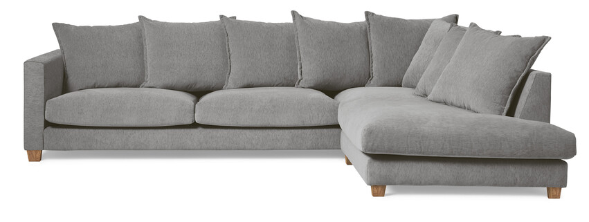 Logan - 2,5-sits soffa med divan höger - Grå