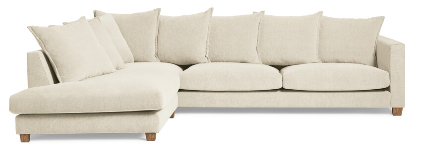 Logan - 2,5-sits soffa med divan vänster - Beige