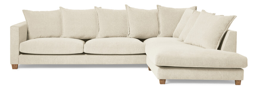Logan - 2,5-sits soffa med divan höger - Beige