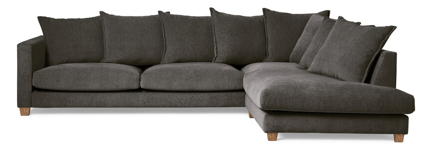 Logan - 2,5-sits soffa med divan höger - Grå