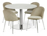 Tiffany - Matgrupp med 4 stolar Kiwi - Beige