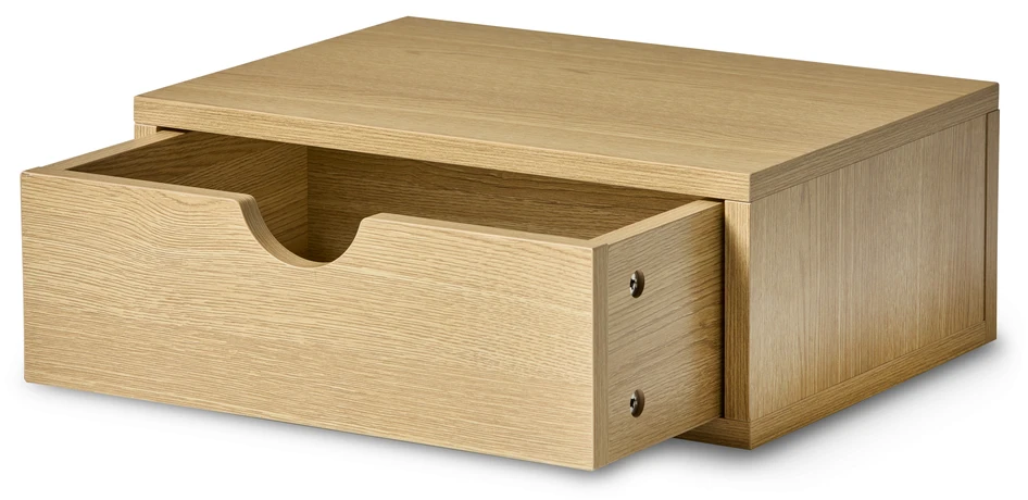 Plint - Vägghängt sängbord, 40x28,5x15 cm - Beige