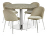 Tiffany - Matgrupp med 4 stolar Kiwi - Beige