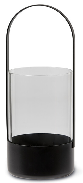 Lance - Ljuslykta, H 30 Ø 12,2 cm - Svart