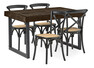 Woodenforge - Matgrupp med 4 stolar Alexia - Svart