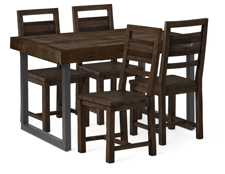 Woodenforge - Matgrupp med 4 stolar Woodenforge - Brun
