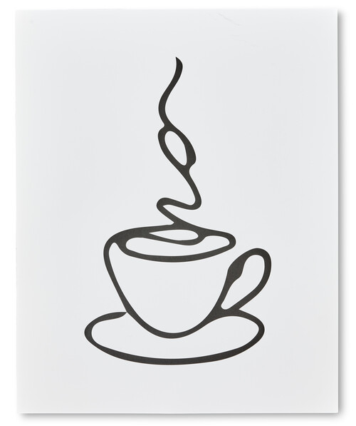Coffee Cup - Poster, 50x40 cm - Vit
