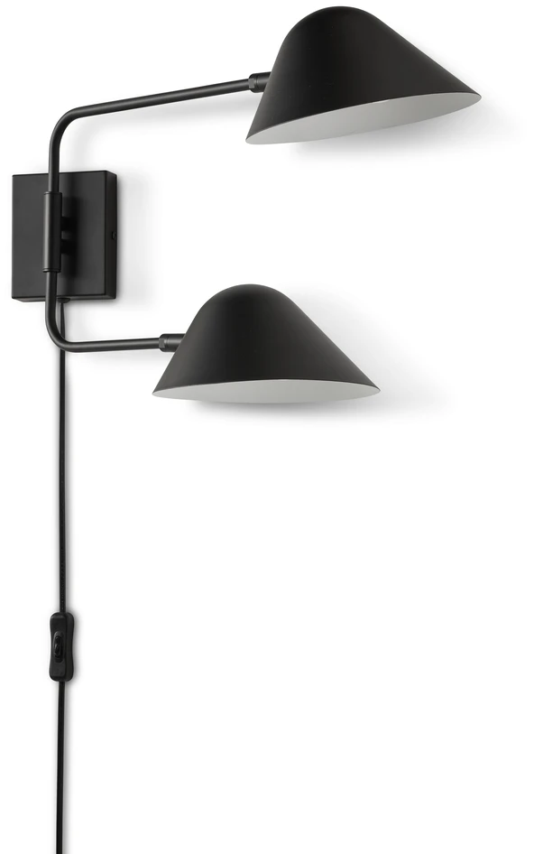 Blanca - Vägglampa, H31 B18 cm - Svart