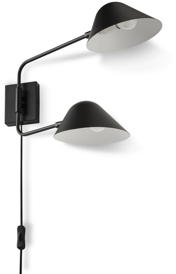 Blanca - Vägglampa, H31 B18 cm - Svart