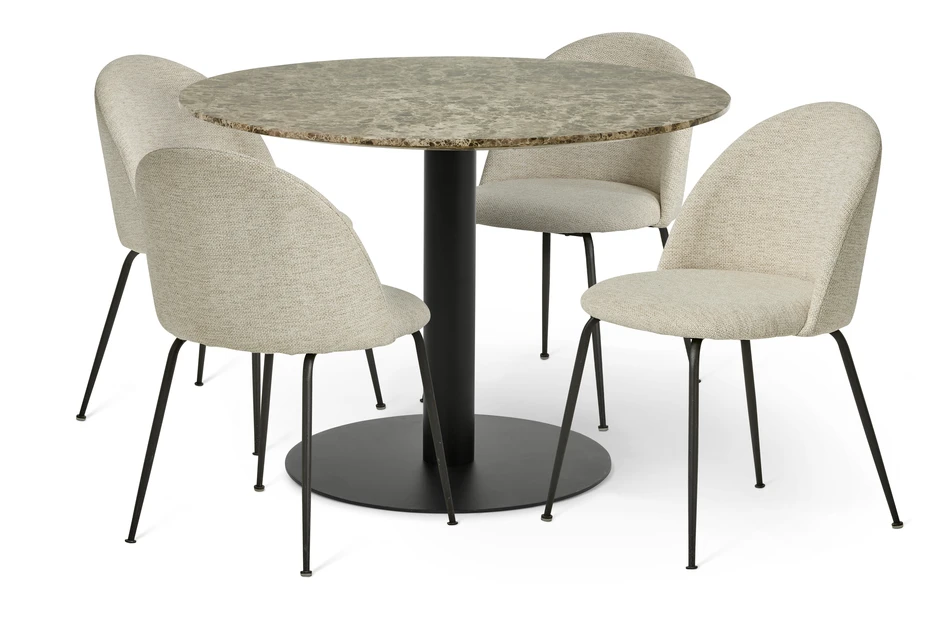 Tiffany - Matgrupp med 4 stolar Kiwi - Svart