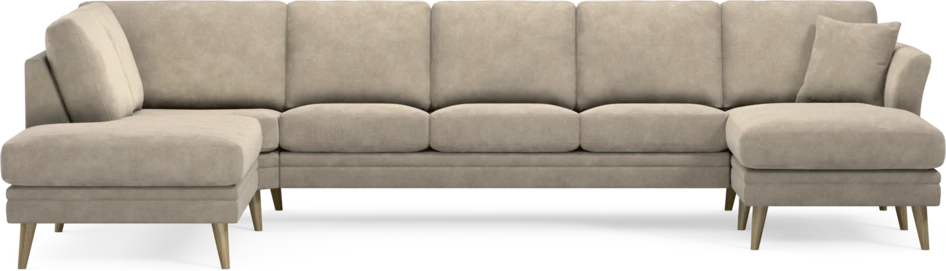 Eden - 3-sits soffa med divan vänster och schäslong höger - Beige