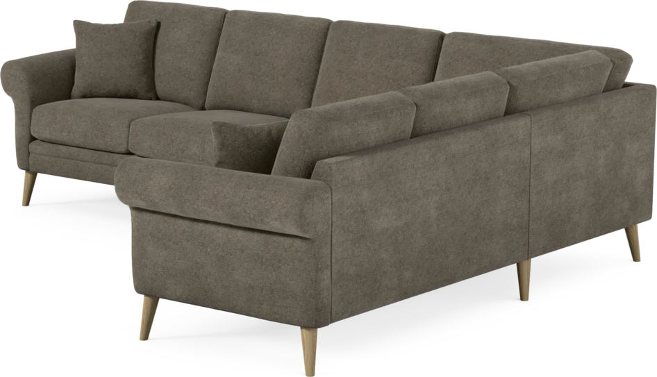 Eden - Hörnsoffa, 3+2-sits - Brun
